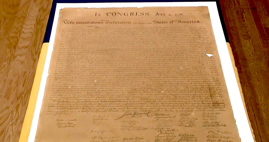 Rare Copy Of Declaration Of Independence Revealed By Historians