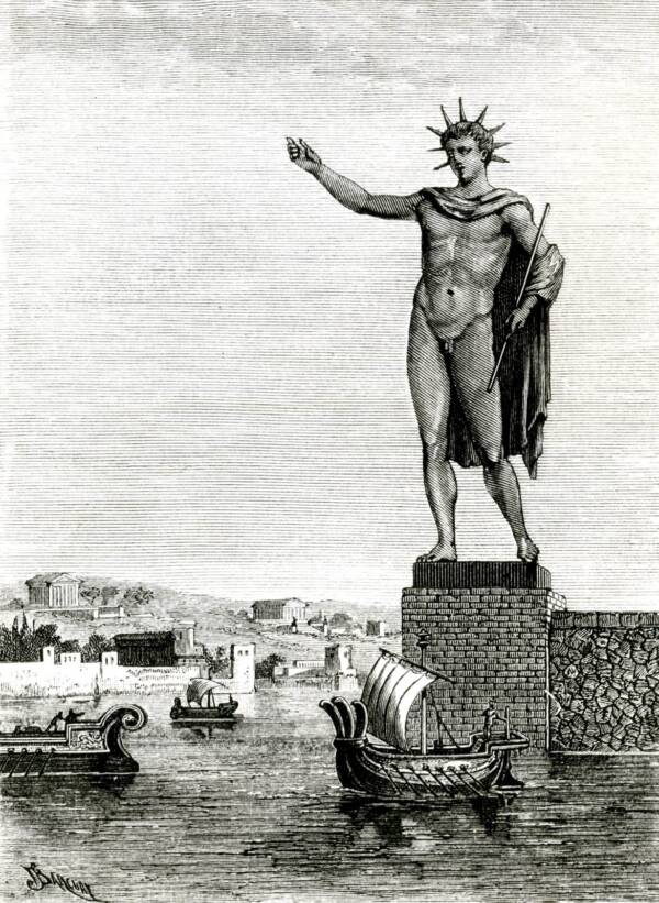 Colossus Of Rhodes Illustration