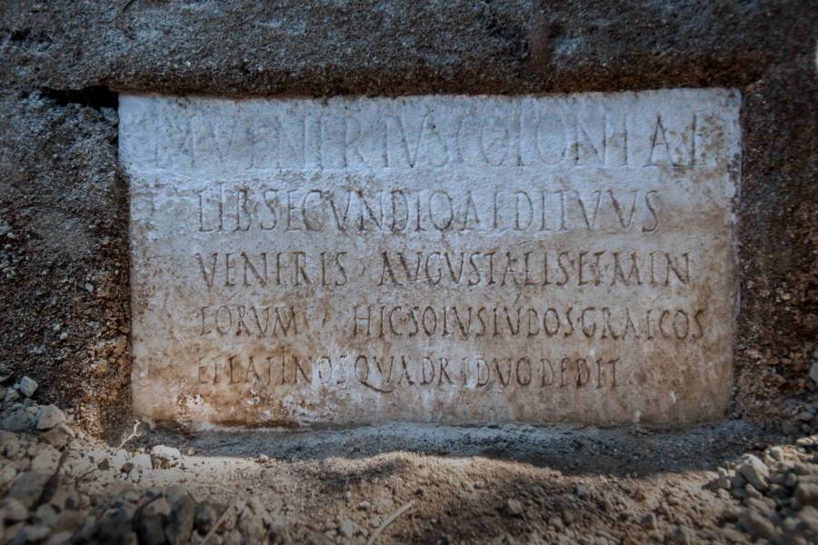Inscription On The Tomb Of Marcus Venerius Secundio