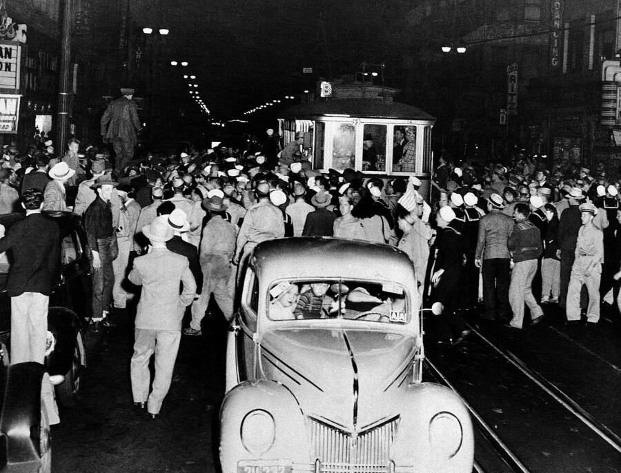 Mobbing A Streetcar During The Zoot Suit Riots