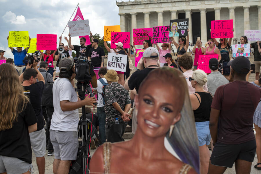 Free Britney Protestors In Washington