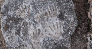 Prehistoric Handprints Tibetan Plateau