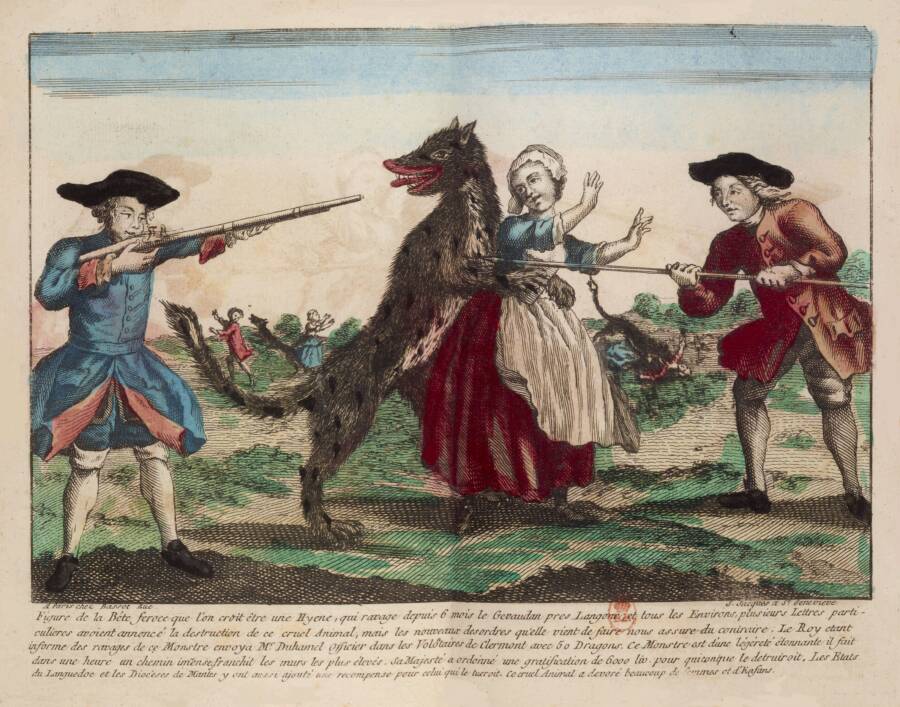 Beast Of Gevaudan Attacking A Woman