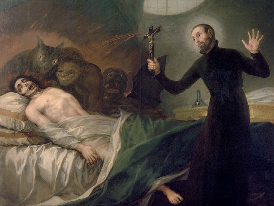 Painting Of Saint Francis Exorcising Demons