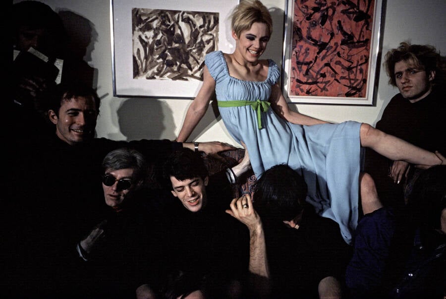 The Velvet Underground And Andy Warhol With Edie Sedgwick In 1965