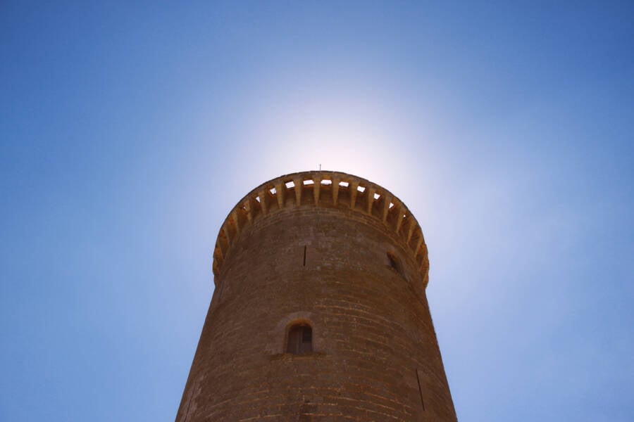 Bellver Castle Tower And The Sun