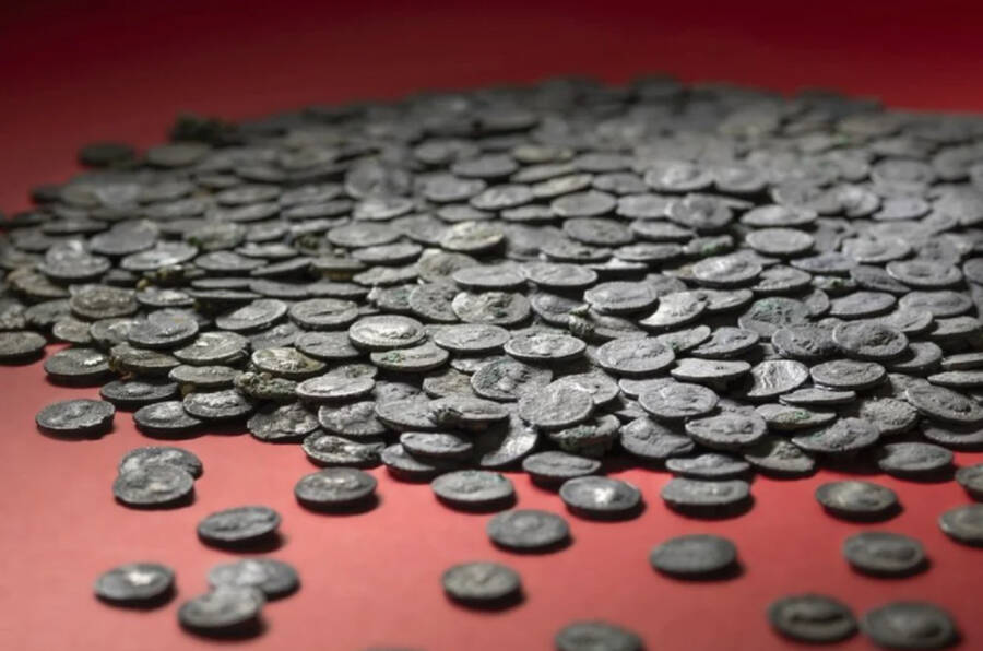 Cache Of Ancient Roman Silver Coins