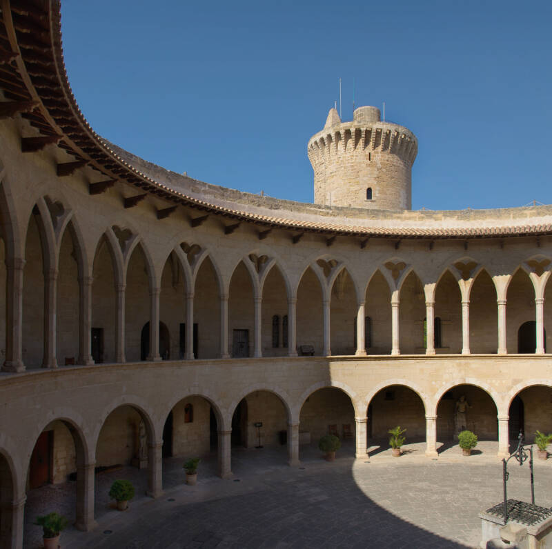 Circular Inner Yard Of Bellver Castle