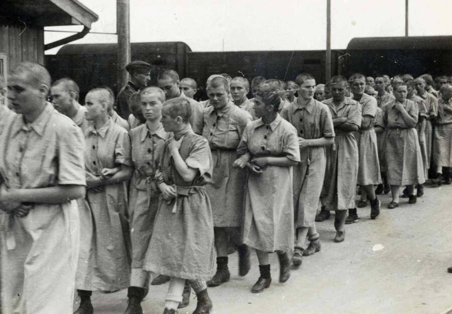 Prisioneras en Auschwitz