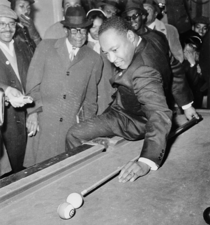 Martin Luther King Jr. Playing Pool
