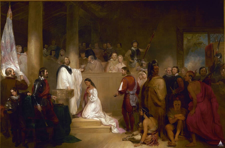Baptism Of The Real Pocahontas