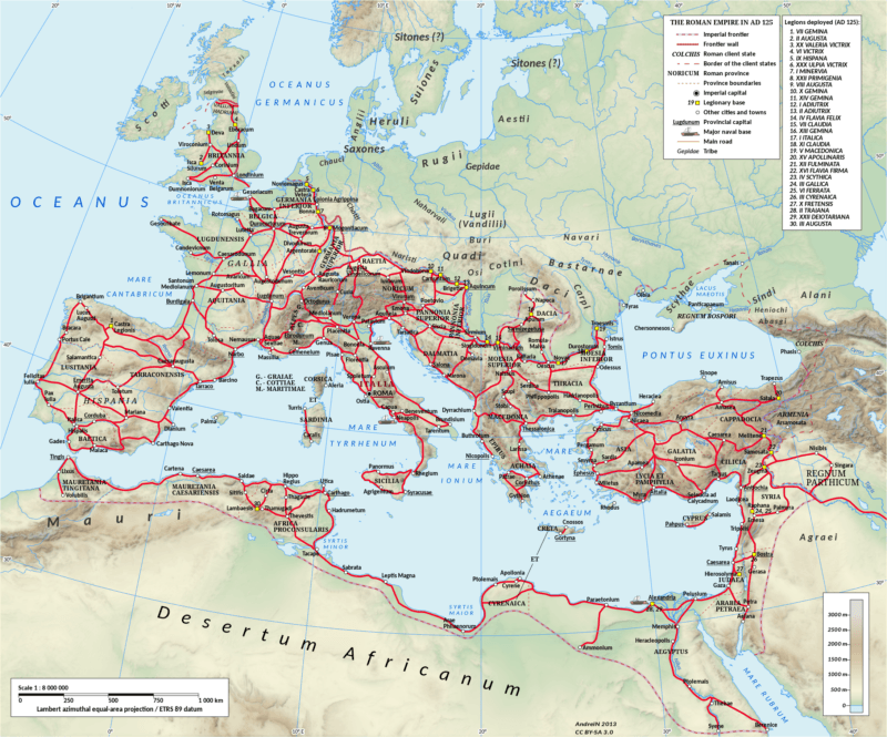 Roman Roads History Map
