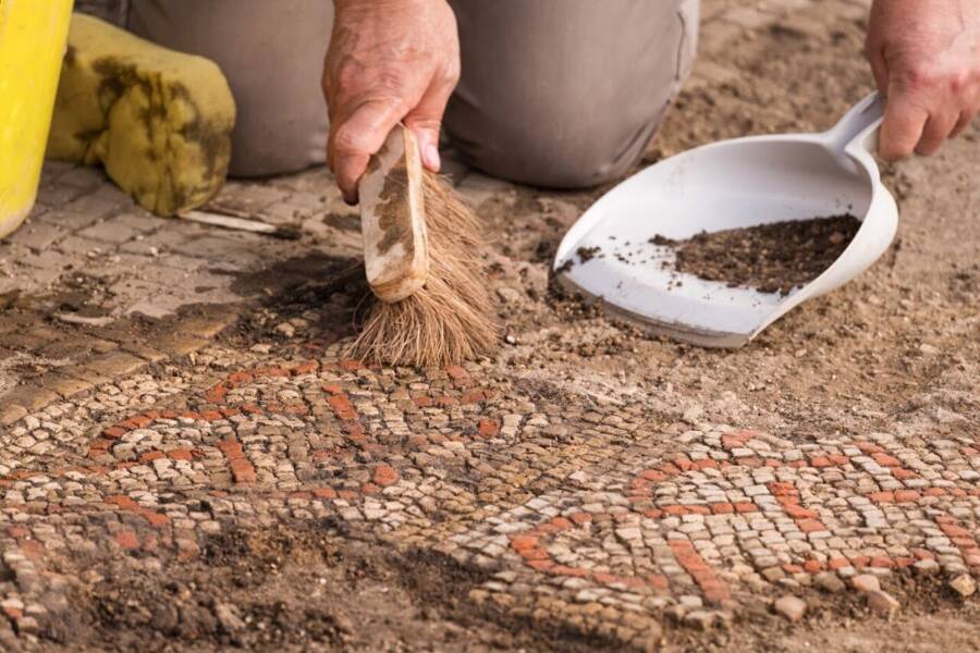 Ancient Roman Mosaic In Rutland