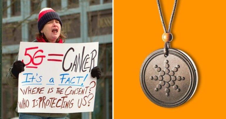 Anti 5g Protestor With Quantum Pendant