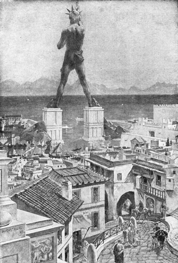 Colossus Of Rhodes Drawing