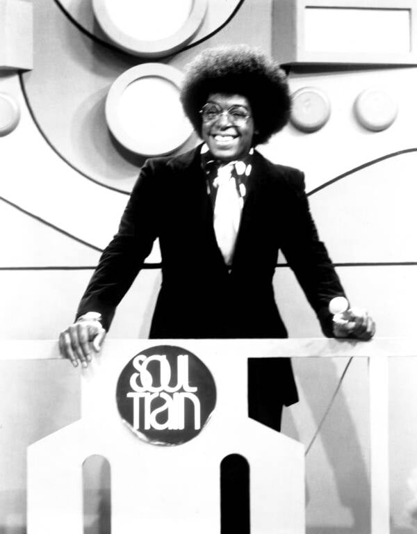 Don Cornelius At The Soul Train Podium