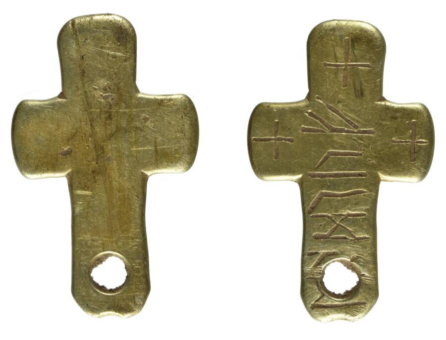 Front And Back Of Medieval Cross