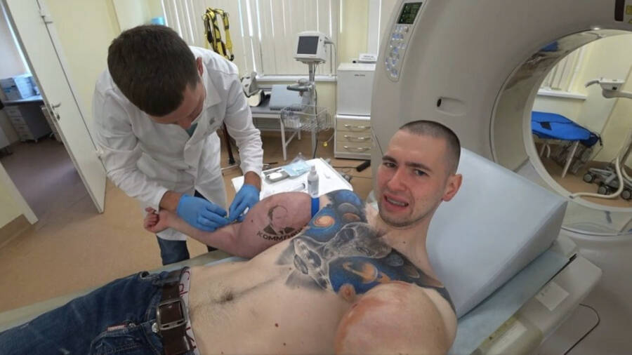 Kirill Tereshin Grimacing In Russian Clinic