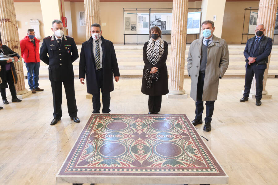 Nemi Mayor And Roman Coffee Table Mosaic At Unveiling