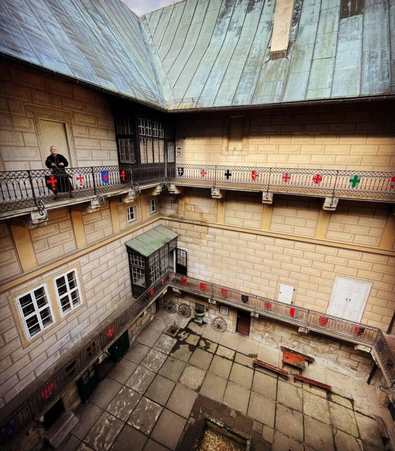 View From Inside Houska Castle Courtyard