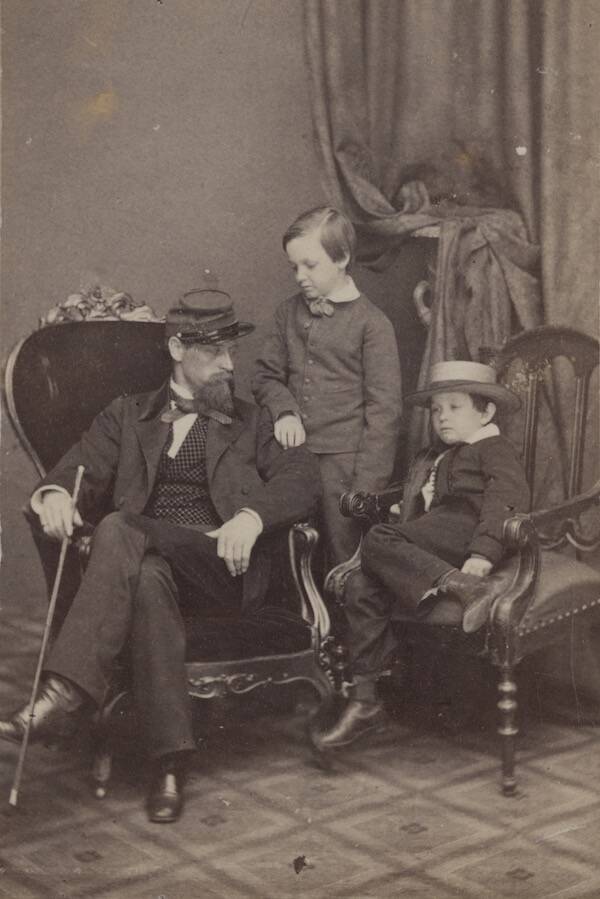William Wallace Lincoln With Tad Lincoln