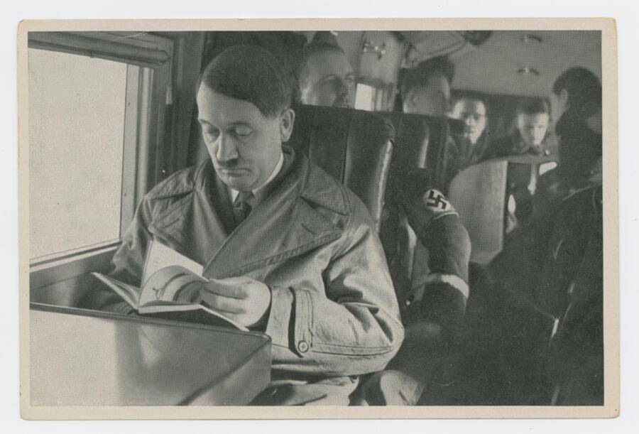 Hitler Reading On Train