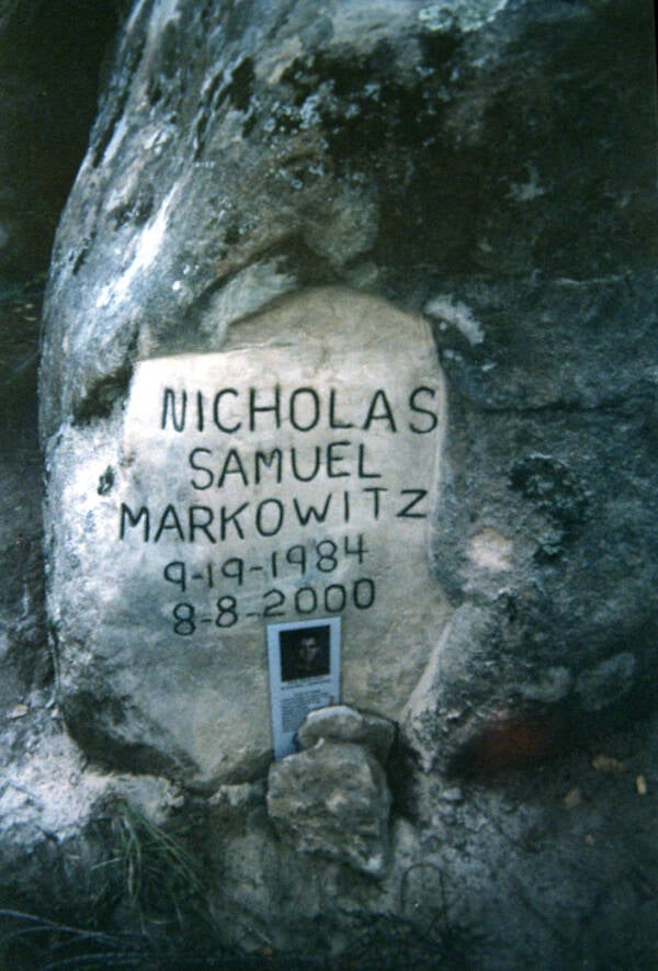 Nicholas Markowitz Memorial Stone