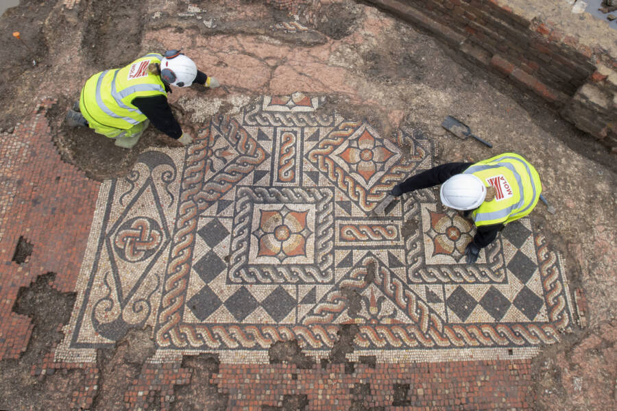 Archeologists Uncover Roman Mosaic