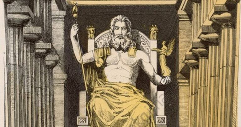 Zeus Statue Drawing