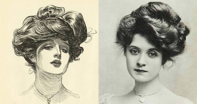 Gibson Girl Drawing Vs Real Life