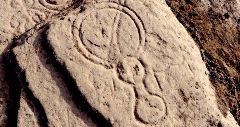 Pictish Stone With Symbols