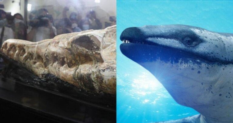 Skull And Basilosaurus