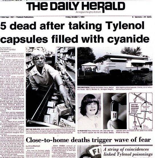 Tylenol Murders Headlines