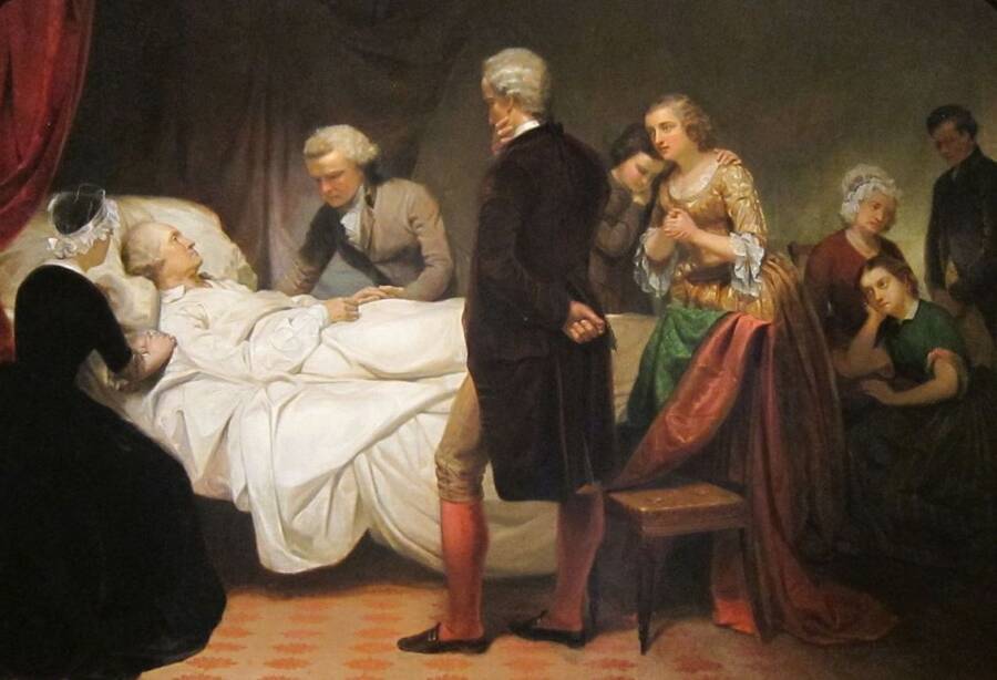 George Washington On His Deathbed