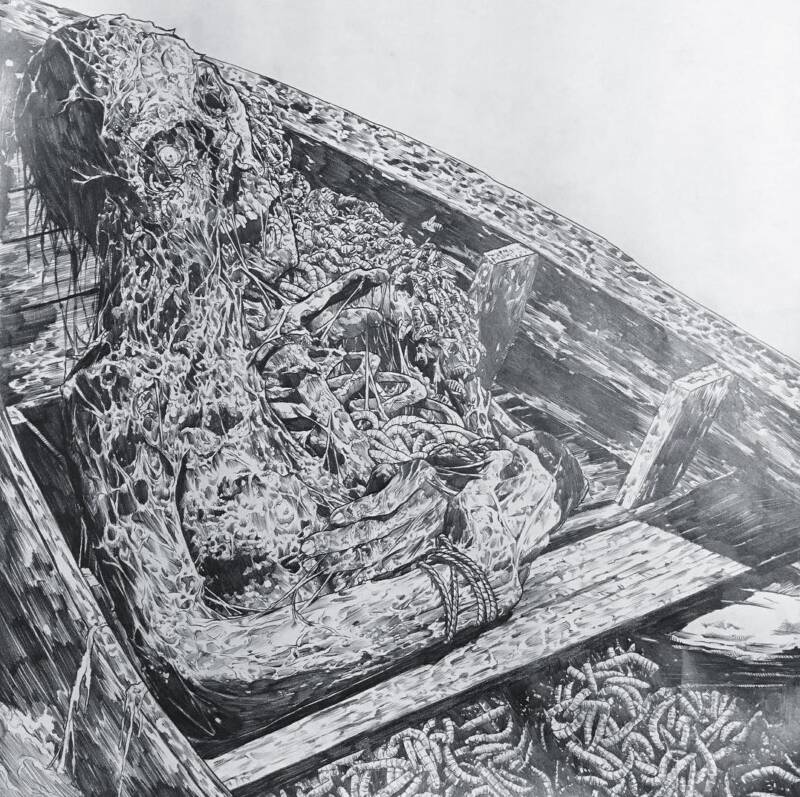 Elaborate Drawing Of Scaphism Victim