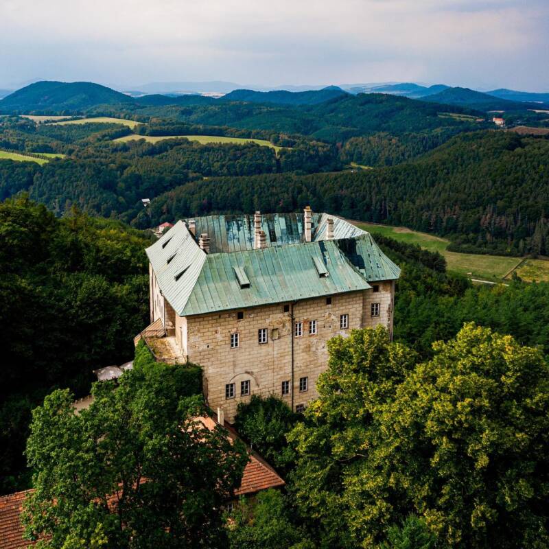 Houska Castle From Above
