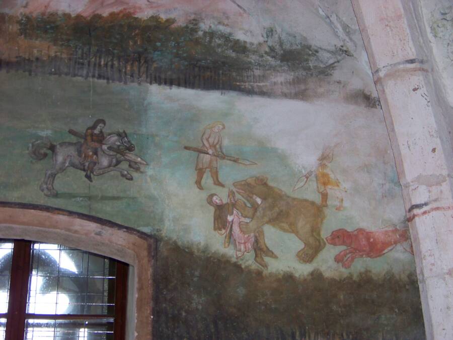 Hunting Painting In Castle Houska