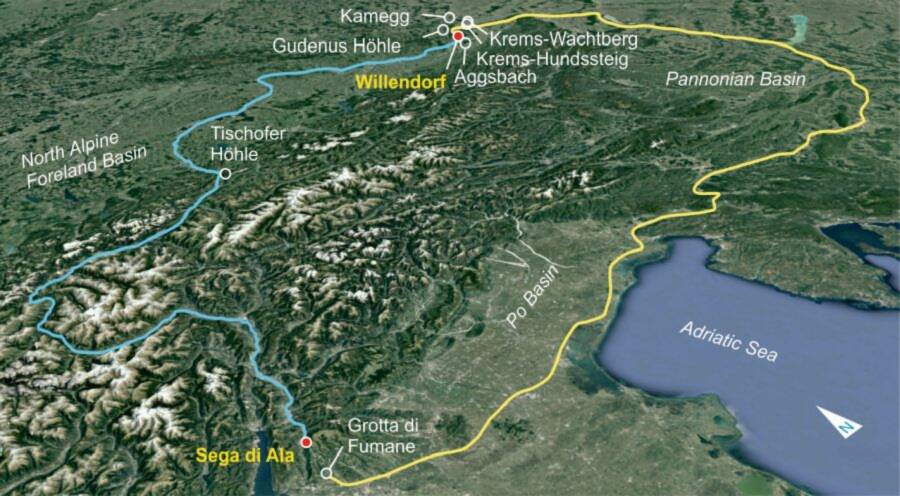 Possible Routes Venus Of Willendorf