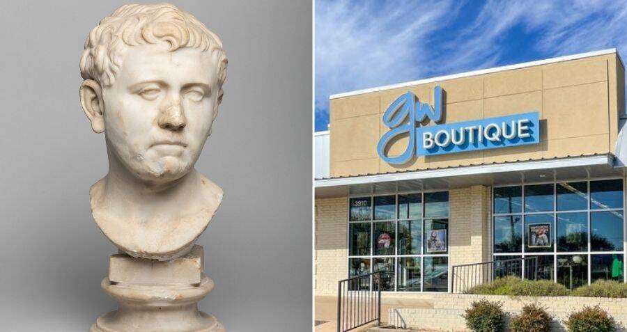 An ancient Roman bust purchased for $34.99 at Texas Goodwill is