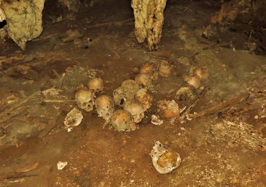Sticks And Skulls In Comalapa Cave