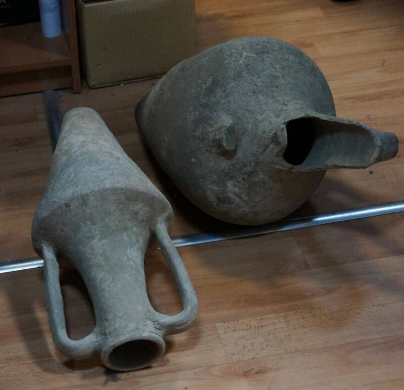 Two Odesa Amphorae On Display