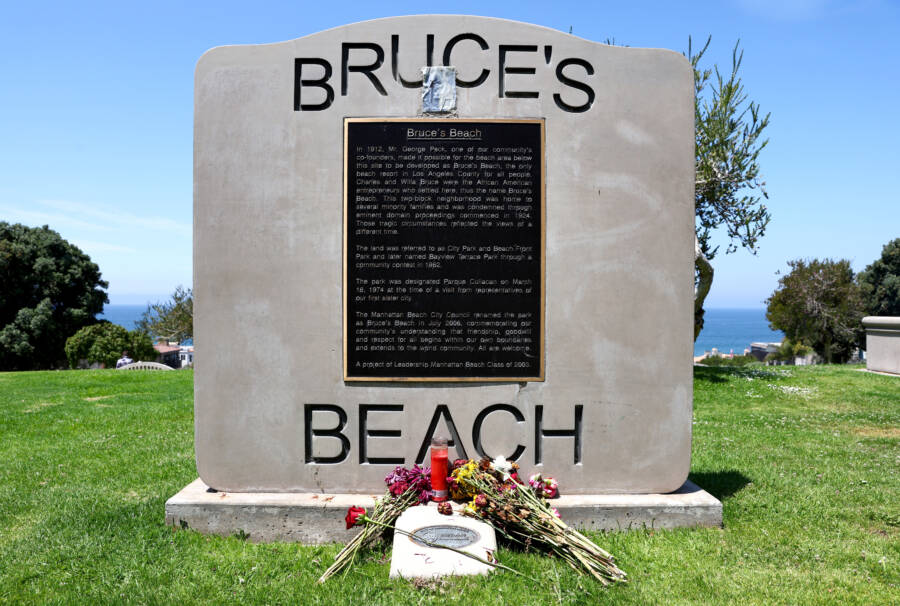 Bruces Beach Plaque