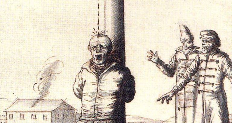 Illustration Of Chinese Water Torture Victim