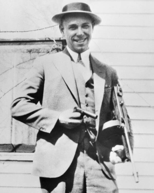 John Dillinger With His Tommy Gun