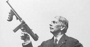 John Thompson With His Tommy Gun
