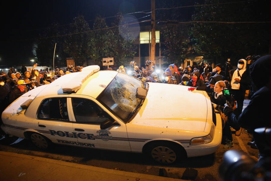 Riots And Ferguson Police Car