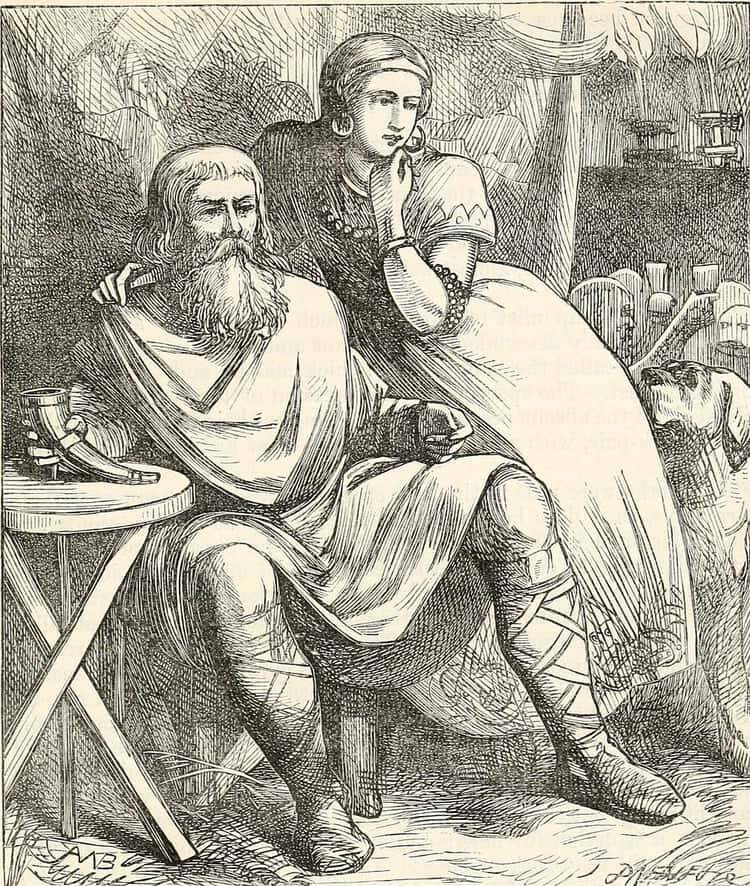 Drawing Of Viking Couple