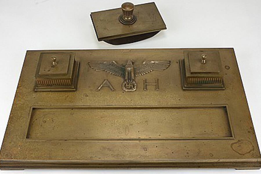 Hitler's Bronze Desk And Blotter