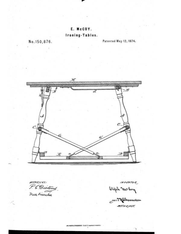 Elijah McCoy Ironing Board Invention