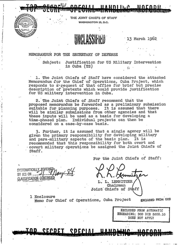 Operation Northwoods Document